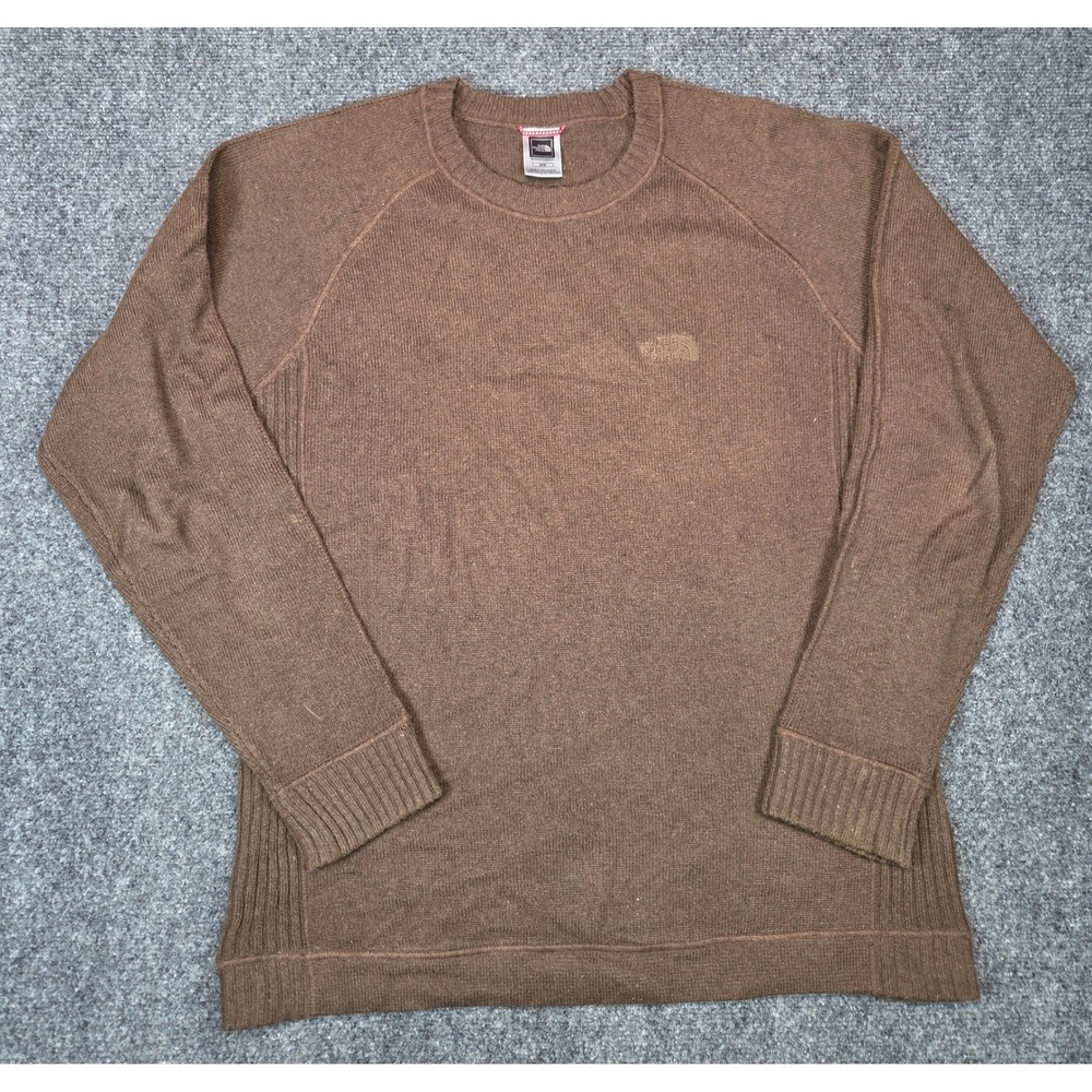 The North Face Mens Brown Cotton Wool Blend Crewneck Sweater AP3D Size Medium